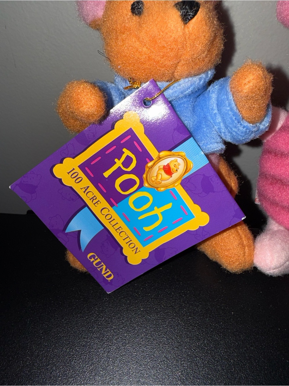 Gund Pooh 100 Acre Collection Roo & Piglet Plush Set - Orange, Pink, Blue - Picture 2 of 5